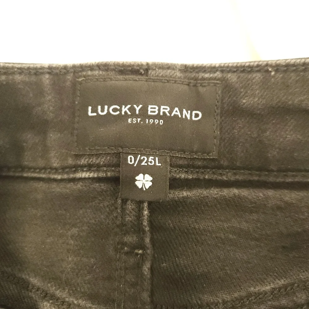 Lucky Brand Lizzie Women's Black Skinny Jeans 0/25 Measures 28x30